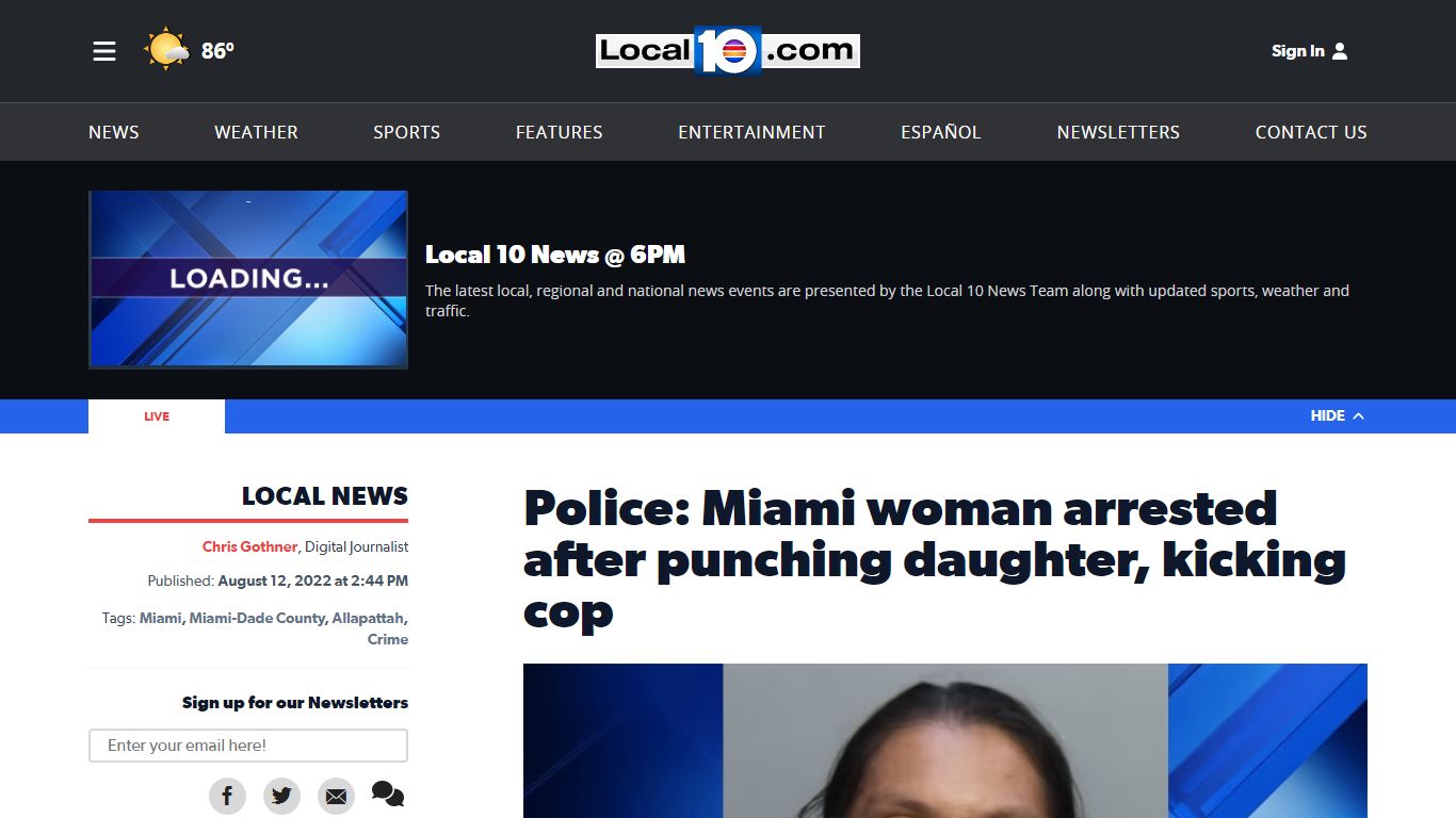 Police: Miami woman arrested after punching daughter, kicking cop